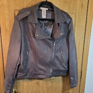 Philosophy Women's Gray Leather Jacket